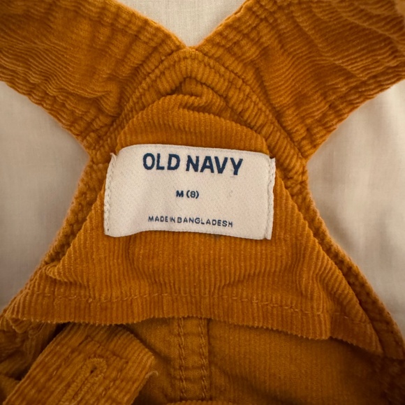 Girl kids orange old navy dress jumpsuit size medium 8 pockets buttons design - Picture 2 of 5